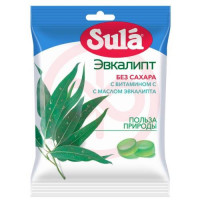 Зула леденцы без сахара 60г витамин с эвкалипт. Фото
