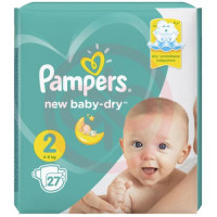 Памперс нью беби драй подгузники для детей №27 размер 2 4-8 кг. Фото