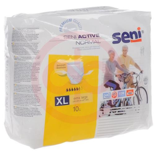 Изображение Сени актив трусики впитывающие №10 аир нормал р.xl(4) 120–160см Сени актив трусики впитывающие №10 аир нормал р.xl(4) 120–160см. Фото