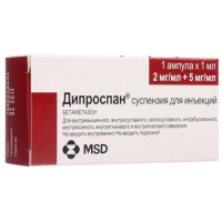 Дипроспан суспензия для инъекций 2мг + 5мг/мл 1мл №1. Фото
