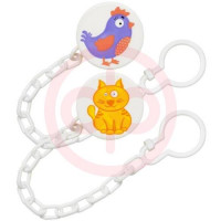 Курносики прищепка д/пустышки с цепочкой дружок 0 мес. +  /арт.19553/. Фото