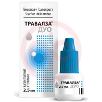 Травалза дуо капли глазные 5мг/мл + 0,04мг/мл 2,5мл. Фото