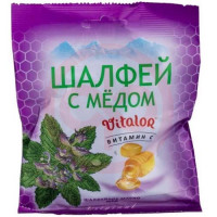 Виталор леденц.карамель шалфей + мед + вит.с 60г.. Фото