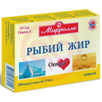 Мирролла рыбий жир капсулы 370мг №200 омега-3 пищевой. Фото