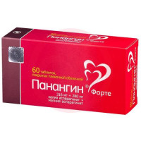 Панангин форте таблетки покрытые пленочной оболочкой 316мг + 280мг №60. Фото