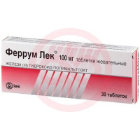 Феррум лек таблетки жевательные 100мг №30. Фото