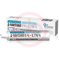 Д-пантенол плюс антисептик крем для наружного применения 5% + 0.776% 30г. Фото