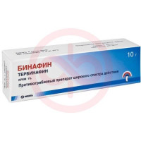 Бинафин крем для местного применения 1% 10г. Фото