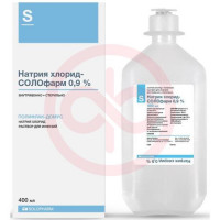 Натрия хлорид-солофарм раствор для инфузий 0,9% 400мл №1. Фото