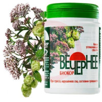 Вечернее биокор драже 180мг №120 валериана + хмель + мята. Фото