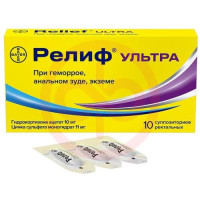 Релиф ультра суппозитории ректальные №10. Фото