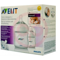 Авент натурал бутылочка полипропилен 125мл №2 соска д/новорож. 0мес +  /арт. scf030/27/. Фото