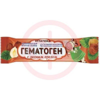 Витатека гематоген плитка 40г с лесным орехом. Фото