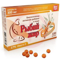 Реалкапс рыбий жир капсулы 300мг №100 с облепихой. Фото