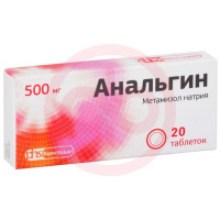 Анальгин таблетки 500мг №20. Фото