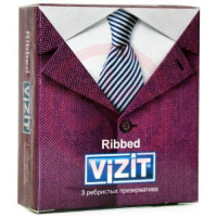 Визит презервативы №3 риббед с кольцами ребристые. Фото