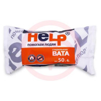 Хелп вата хирургическая стерильная хлопковая 50г. Фото