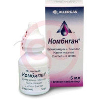 Комбиган капли глазные 2мг/мл + 5мг/мл 5мл. Фото