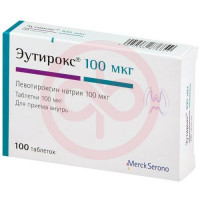 Эутирокс таблетки 100мкг №100. Фото