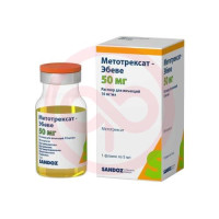 Метотрексат-эбеве раствор для инъекций 10мг/мл 5мл №1. Фото