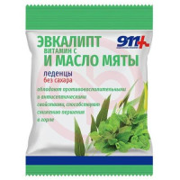 911 ваша служба спасения леденцы без сахара 50г эвкалипт, масло мяты с вит. с. Фото