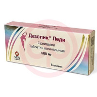 Дазолик леди таблетки вагинальные 500мг №6. Фото
