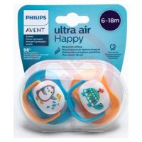 Авент ультра айр хеппи пустышка силиконовая №2 6-18мес  /арт 080/07/. Фото