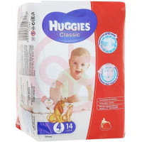 Хаггис классик подгузники детские №14 р.4 7-18кг. Фото