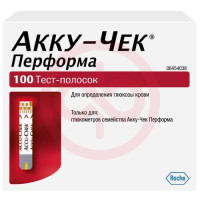Акку-чек перформа тест-полоски №100 (50х2). Фото