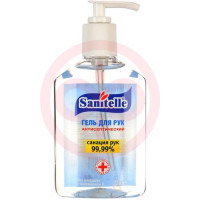 Санитель гель для рук антисептический 250мл б/отдушки с витамином е. Фото