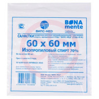 Bona mente! салфетка спиртовая 60х60мм №1. Фото