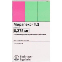 Мирапекс пд таблетки с пролонгированным высвобождением 0,375мг №10. Фото
