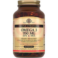 Солгар капсулы 950мг №50 тройная омега-3 эпг и дгк. Фото