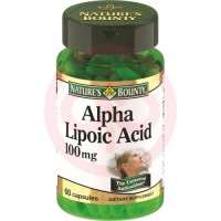 Нэйчес баунти капсулы 100мг №60 альфа-липоевая кислота. Фото