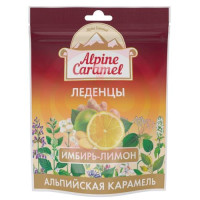 Альпийская карамель леденцы 75г имбирь-лимон. Фото