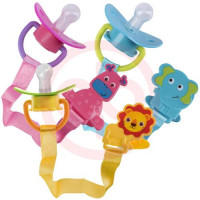 Курносики пустышка силиконовая на цепочке с прищепкой 0мес +  /арт.13025/. Фото