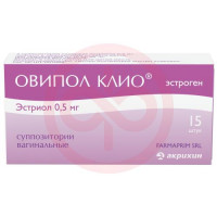 Овипол клио суппозитории вагинальные 0.5мг №15. Фото