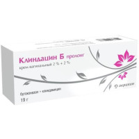 Клиндацин б пролонг крем вагинальный 2% + 2% 19г /в комплекте с аппликатором-3 шт/. Фото