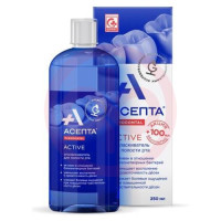 Асепта ополаскиватель для полости рта 250мл актив. Фото