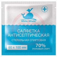 Вайт вэйл салфетка спиртовая 60х100мм №20 антисепт. стерил.. Фото