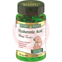 Нэйчес баунти капсулы 20мг №30 гиалуроновая кислота. Фото
