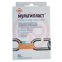 Мультипласт лейкопластырь бактерицидный №20 набор сильн фикс телесн. Фото