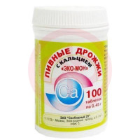 Эко-мон пивные дрожжи таблетки №100 с кальцием. Фото