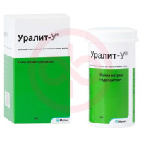 Уралит-у гранулы для приготовления раствора для приема внутрь 280г в комплекте: ложка мерная - 1 шт., календарь контрольный -1 шт., бумага индикаторная -1 шт.. Фото