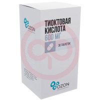Тиоктовая кислота таблетки покрытые пленочной оболочкой 600мг №30. Фото