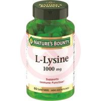 Изображение Нэйчес баунти таблетки 1000мг 1555мг №60 l-лизин Нэйчес баунти таблетки 1000мг 1555мг №60 l-лизин. Фото