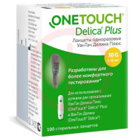 Уан тач делика плюс ланцеты №100. Фото
