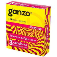 Ганзо экстаз презервативы №3 точечно-ребристые. Фото