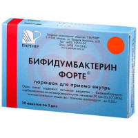 Бифидумбактерин форте порошок для приема внутрь 50 млн кое/пакет 0,85г №10. Фото