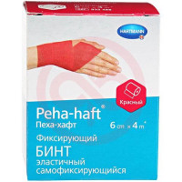 Пеха-хафт бинт эластичный самофиксирующийся №1 6смх4м б/лат. крас.. Фото